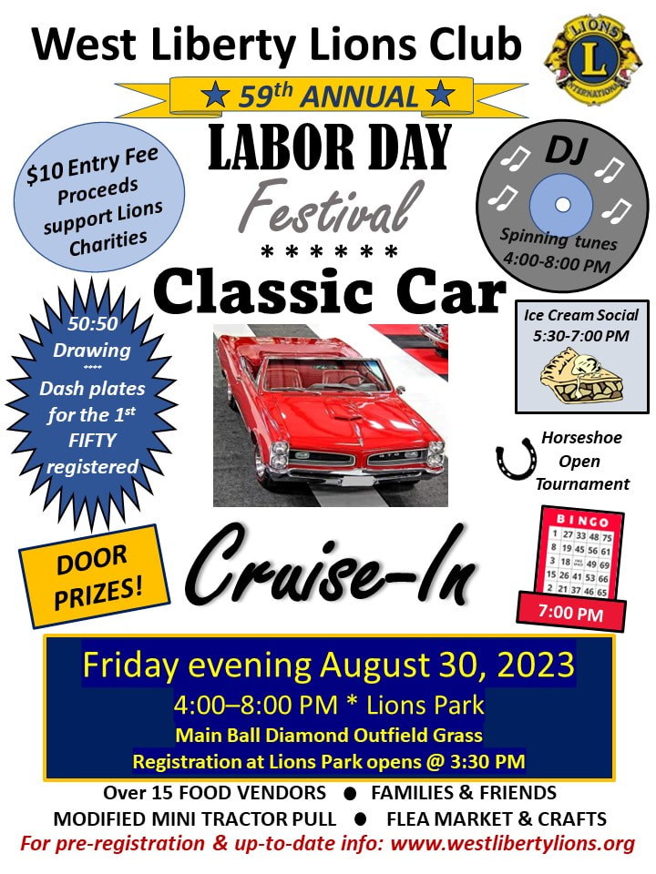 West Liberty Labor Day Classic Car Show