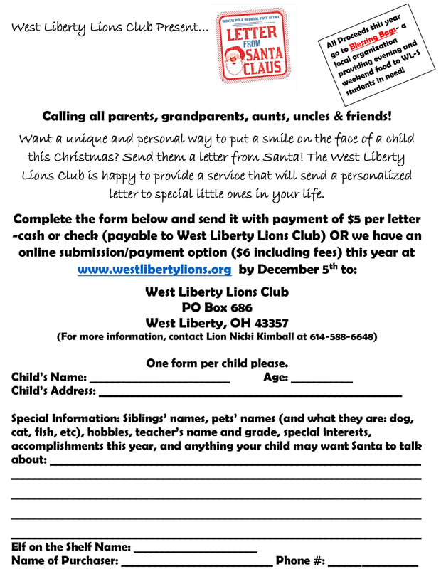 Lions Club Letters to Santa