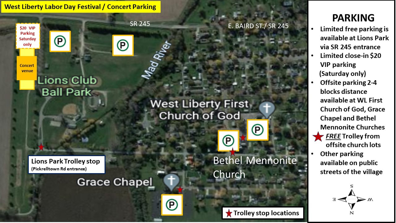 West Liberty Labor Day Festival Parking